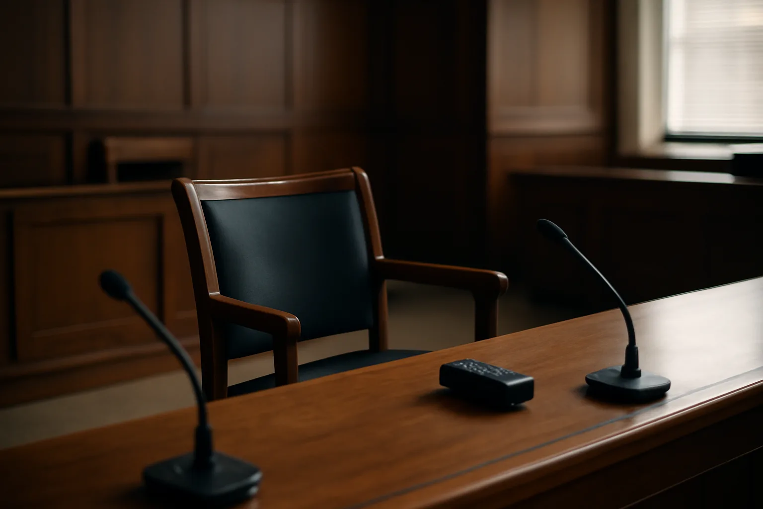 Digital court reporter audio setup in a Denver courtroom